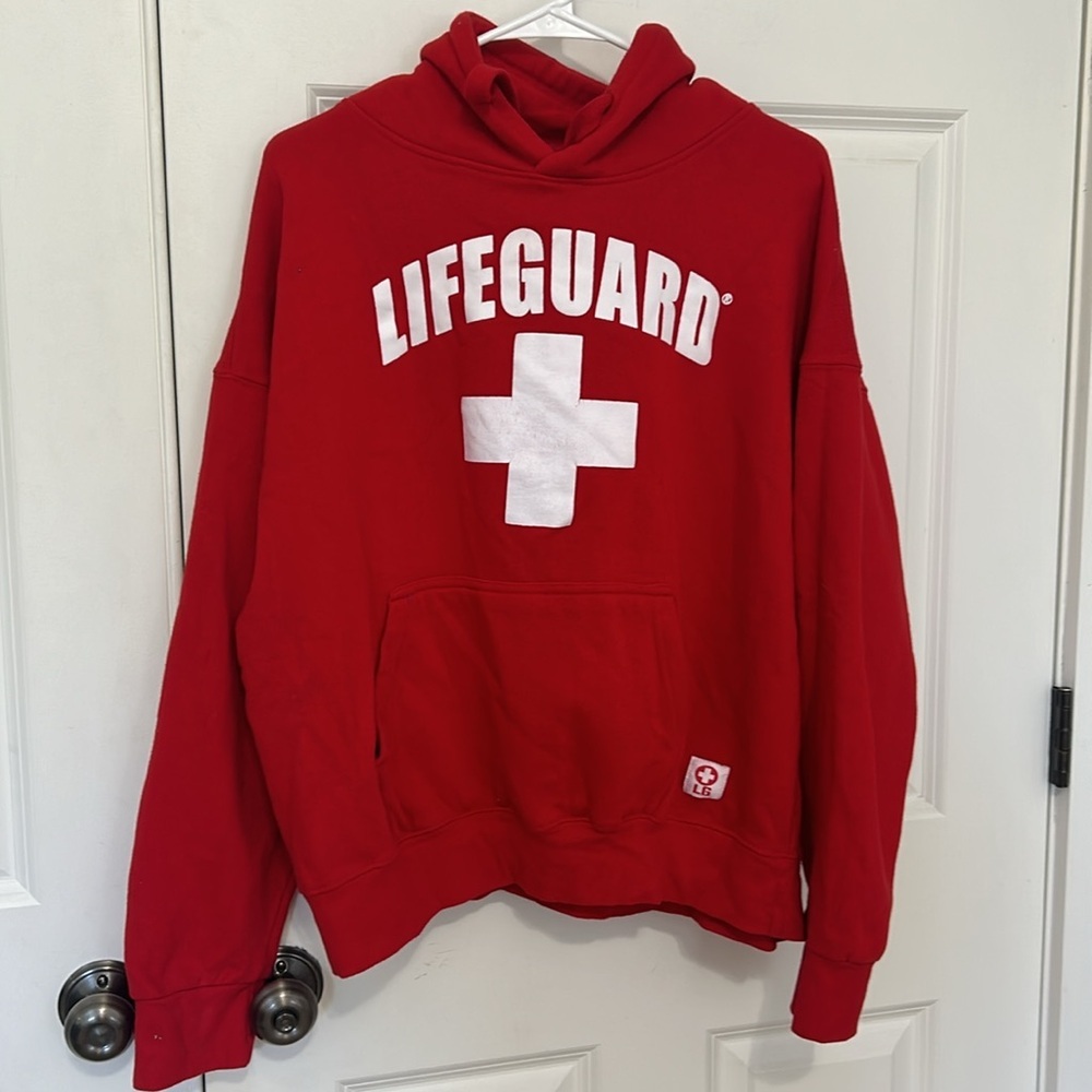 Lifeguard Red Hoodie Sweatshirt